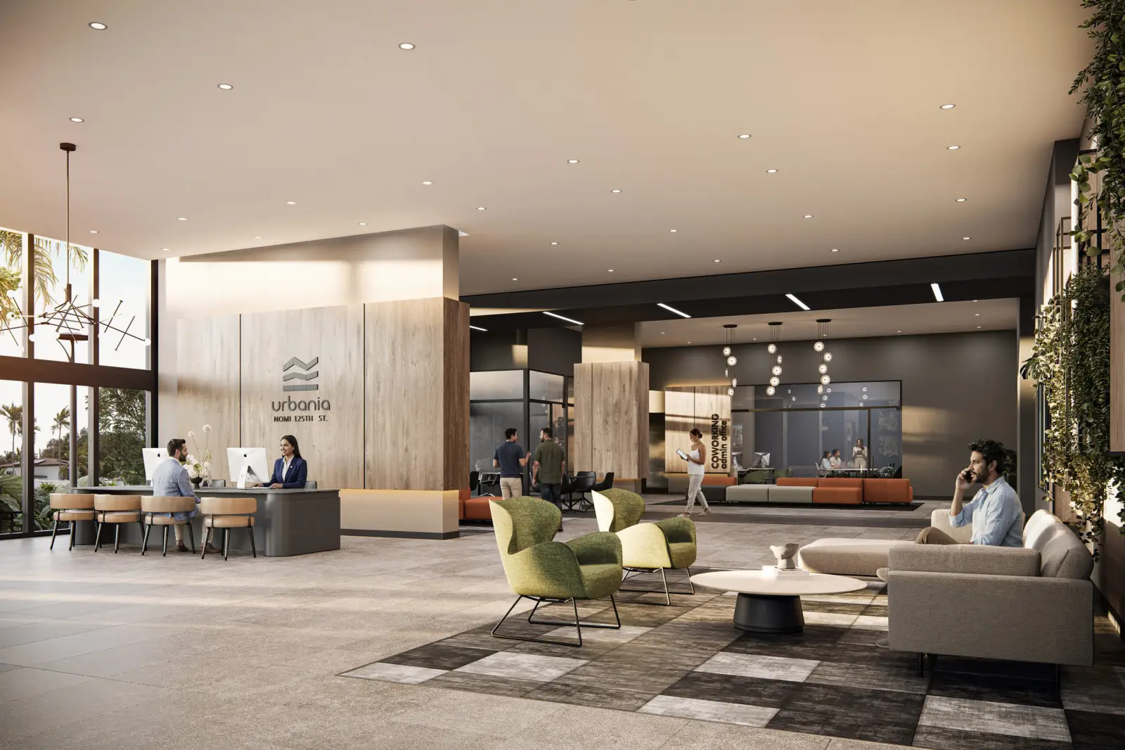 Resident lounge at Urbania NoMi 125, luxury apartments in North Miami